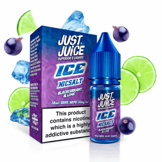 Just Juice Salt - ICE Blackcurrant & Lime 10ml e-liquid