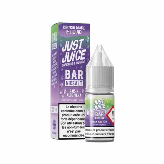 Just Juice Bar Salt - Grape Aloe Vera (Szőlő, Aloe Vera) E-Liquid 10ml