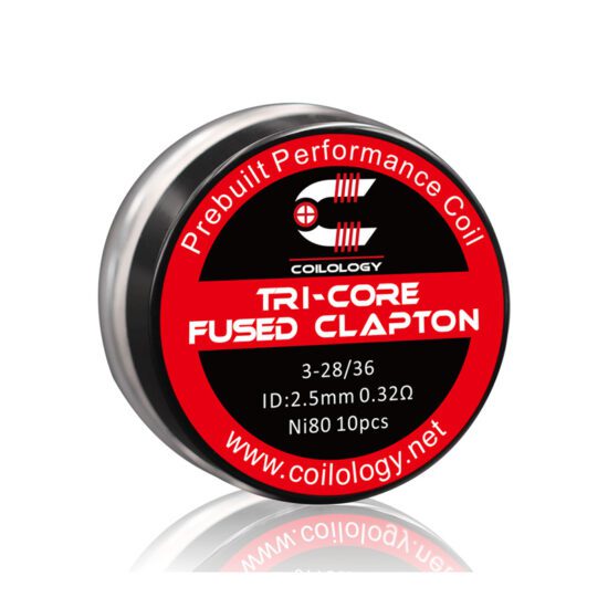 Coilology Tri-Core Fused Clapton, Ni80  0,32Ω előretekert spirálok