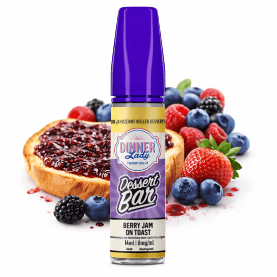 Dinner Lady Bar Dessert - Berry Jam On Toast Shortfill 50ml
