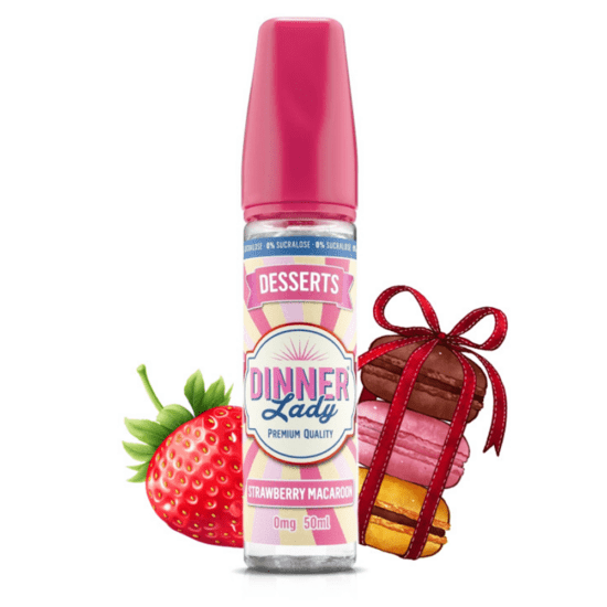 Dinner Lady Bar Dessert - Strawberry Macaroon Shortfill 50ml