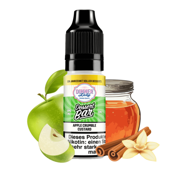 Dinner Lady Dessert Bar Salts - Apple Crumble Custard E-liquid 10ml