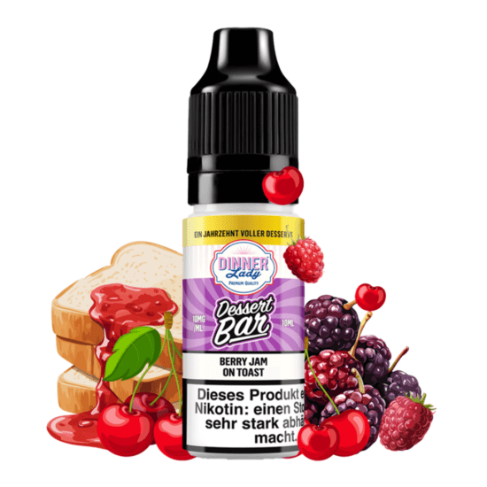 Dinner Lady Dessert Bar Salts - Berry Jam On Toast E-liquid 10ml
