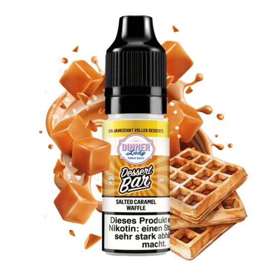 Dinner Lady Dessert Bar Salts - Salted Caramel Waffle E-liquid 10ml