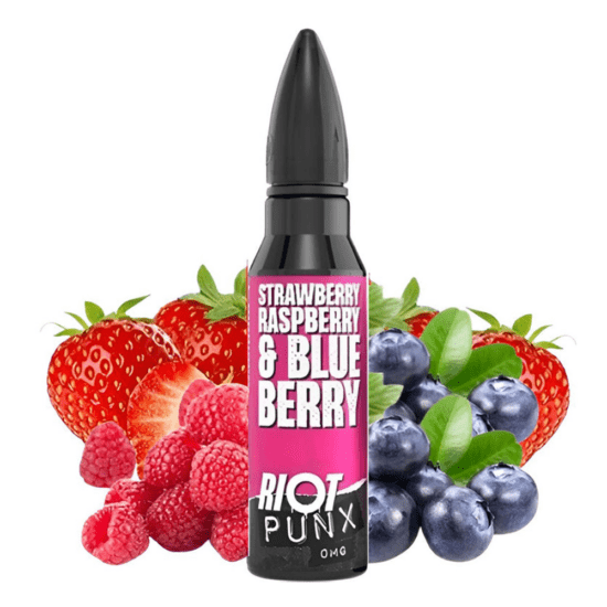 Riot Shortfill - Fraise Framboise & Myrtille (Áfonya Málna Eper) 50ml