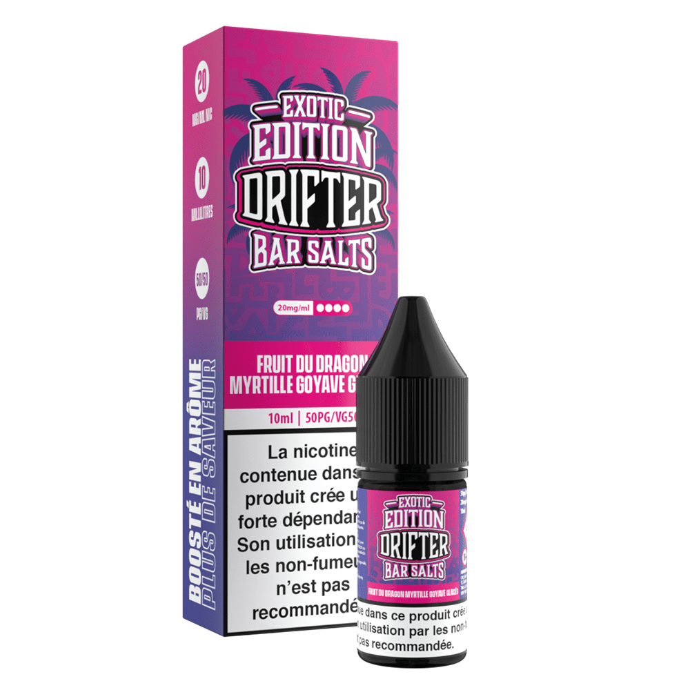 Drifter Bar Salts Exotic - Dragonfruit Blueberry Guava Ice (Sárkánygyümölcs Áfonya Guava Jég) E-liquid 10ml - Image 2