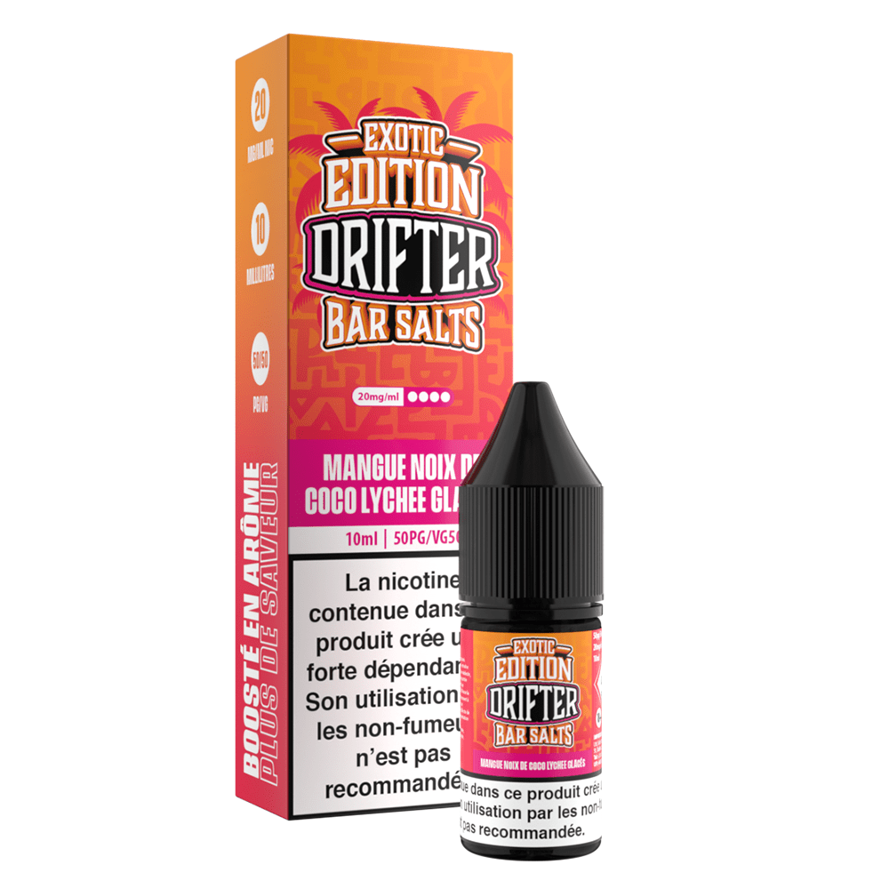 Drifter Bar Salts Exotic - Mango Coconut Lychee Ice (Mangó Kókusz Licsi Jég) E-liquid 10ml - Image 2