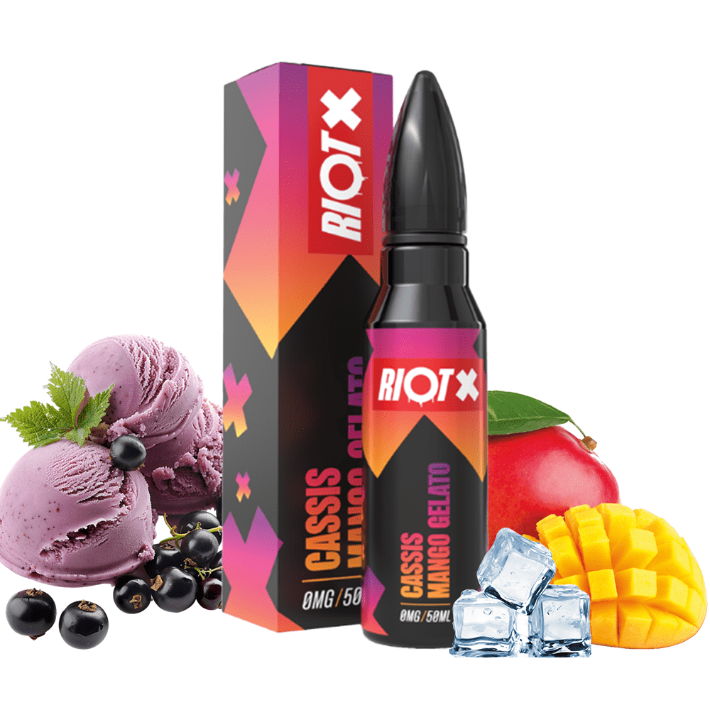 Riot Shortfill - Cassis Mango Gelato (Feketeribizli Mango Fagylalt) 50ml