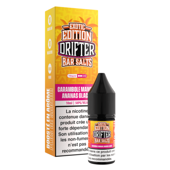 Drifter Bar Salts Exotic - Starfruit Mango Pineapple Ice (Csillaggyümölcs Mango Ananász Jég) E-liquid 10ml