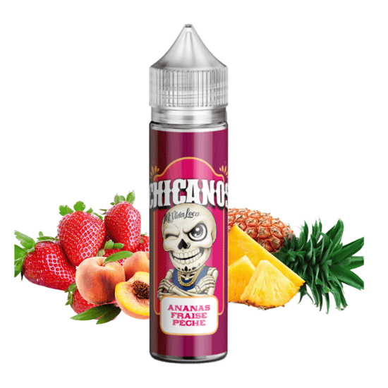 Chicanos Shortfill - Ananas Fraise Peche (Ananász, Eper, Barack) 50ml