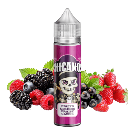 Chicanos Shortfill - Fruits Des Bois Fraise Cassis (Erdei Gyümölcs, Ribizli, Eper, Jég) 50ml