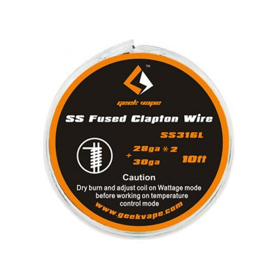 GeekVape Fused Clapton SS316 Tape Wire, 3m 2x28 ga