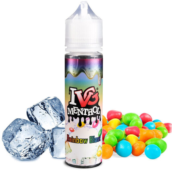 IVG Menthol Rainbow Blast shake and vape