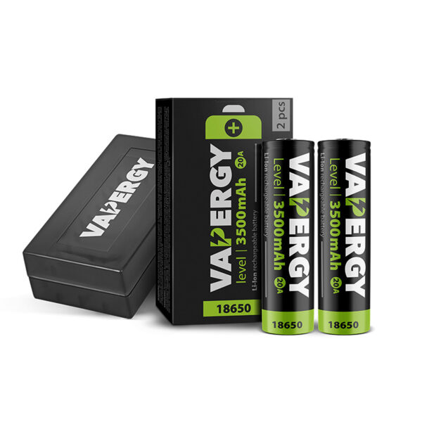 Vapergy Level akkumulátor 18650, 3500mAh, 20A - 2db + tartótok