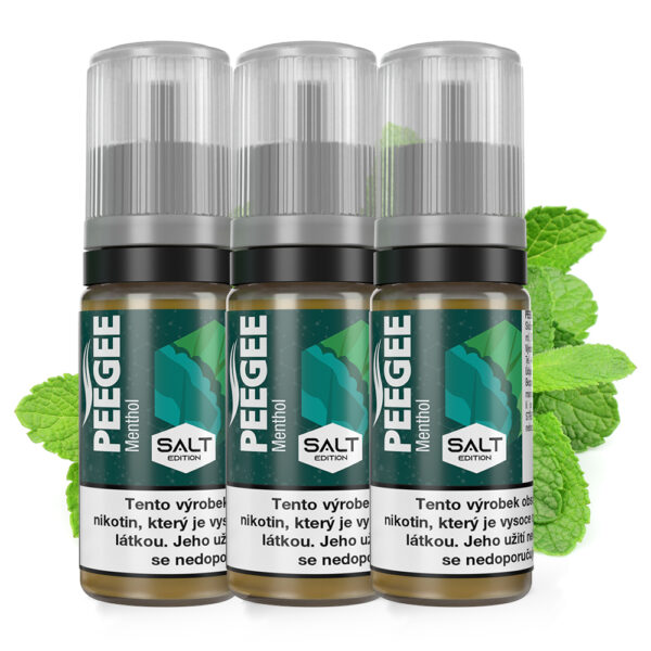 PEEGEE Salt - Menthol (Mentol) E-Liquid 3x10ml