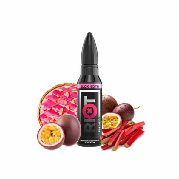 Riot Squad BLCK EDTN - Deluxe Passionfruit and Rhubarb (Marakuja Rebarbara) Shake and Vape