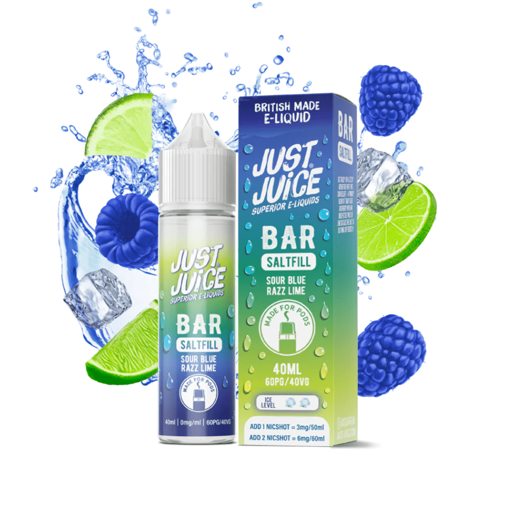Just Juice Bar Shortfill – Sour Blue Razz Lime 40ml