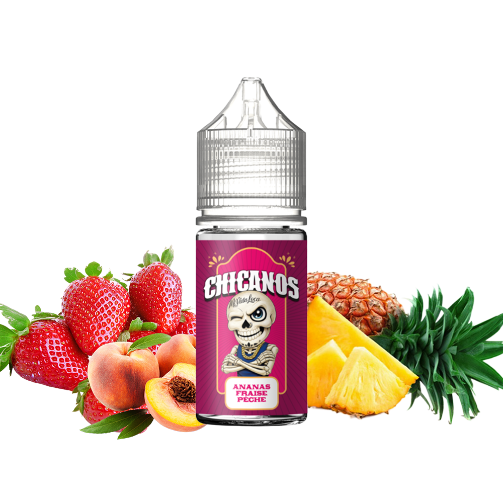 Chicanos - Ananas Fraise Peche (Ananász, Eper, Barack) Aroma 30ml