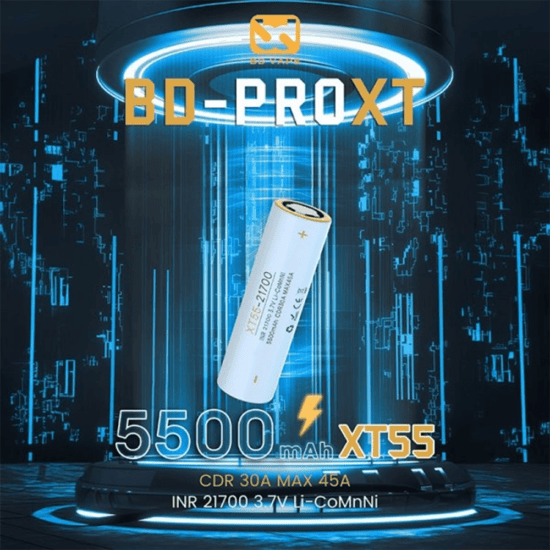 Alternative view of BD Vape - BD-PRO XT55 21700 5500mAh 45A Akkumulátor (1db)